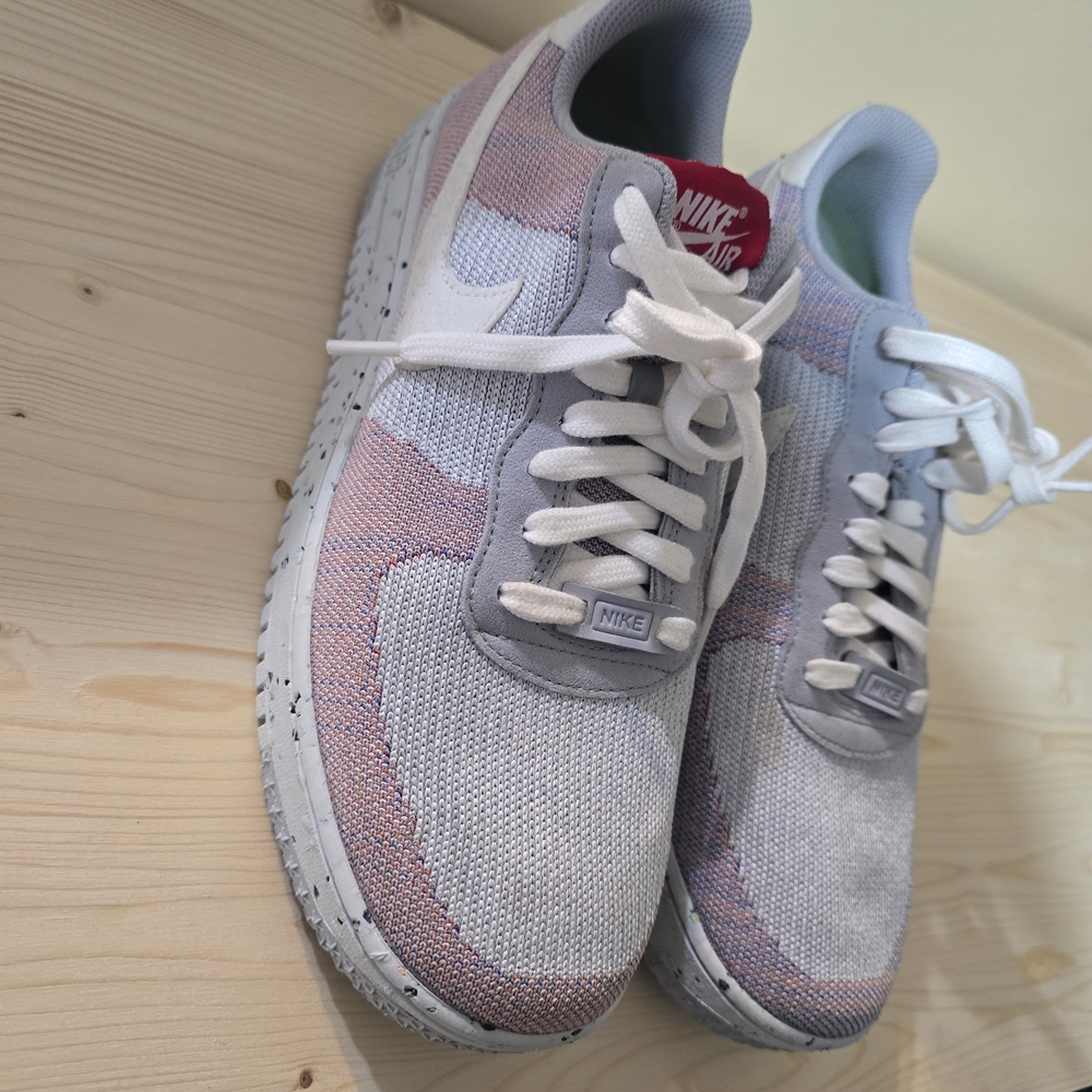 Nike Air Force 1 Low Crater Flyknit Wolf Gray Women's Shoes Size 10  DC4831-002